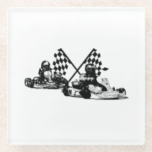 Go Kart Racers Glazen Onderzetter