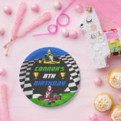 Go Kart Racing Auto Verjaardagsfeest Papieren Bordje (Feest)