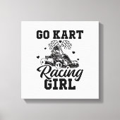 Go Kart Racing Girl | Go-Kart Driver Cadeidee Canvas Afdruk (Voorkant)