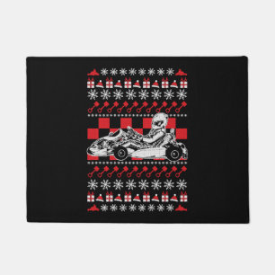 Go Kart Racing Kerstmis Deurmat