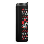 Go Kart Racing Kerstmis Thermosbeker (Gedraaid links)