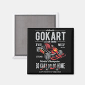  Go-Kart Racing Logo Magneet (Voorkant / Achterkant)