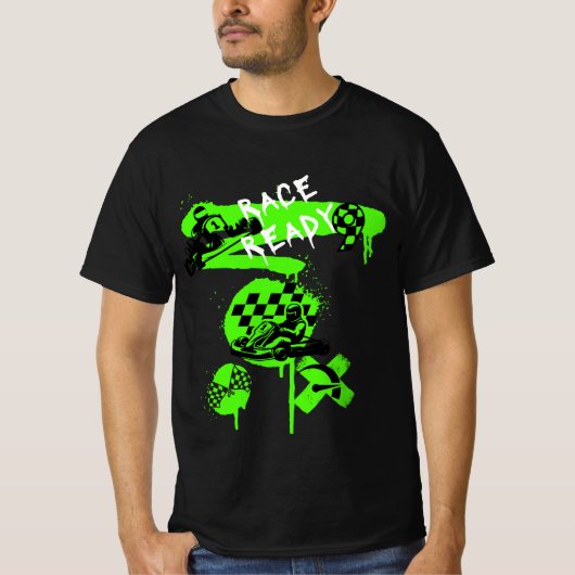 Go Kart Racing "Race Ready" Graffiti T-shirt (Voorkant)
