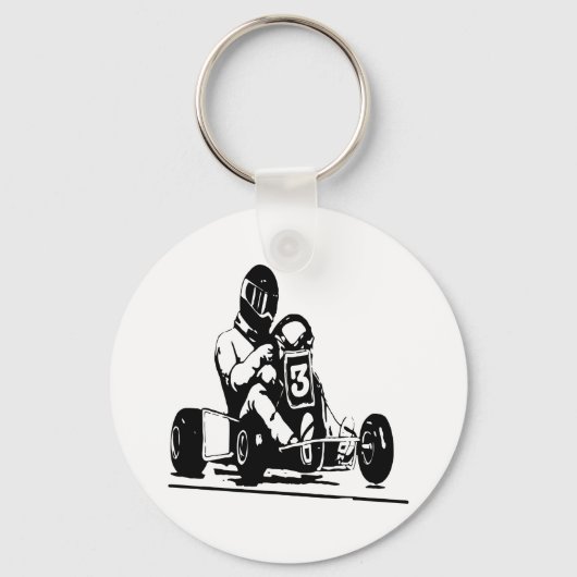 Go Kart Racing Sleutelhanger (Voorkant)
