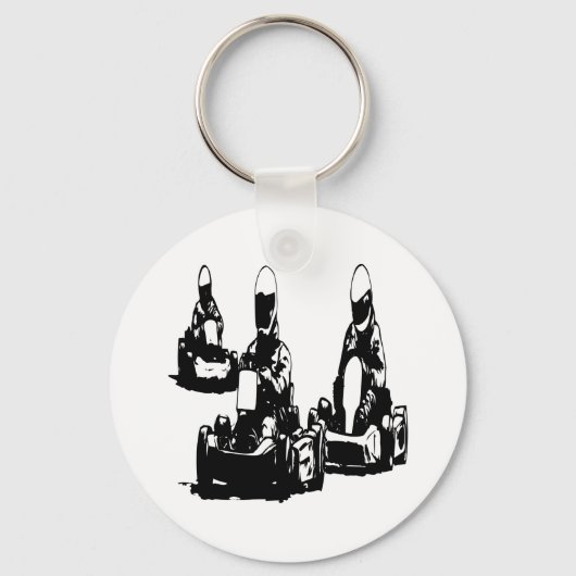 Go Kart Racing Sleutelhanger (Voorkant)
