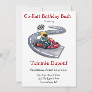Go-Kart Verjaardag Bash Kaart
