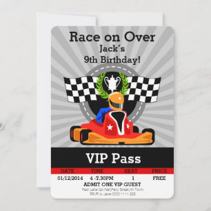 GO KART Verjaardagsuitnodiging! Kaart
