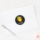 Go Mango Grappige Hardlopen Mango Pun Donker BG Ronde Sticker (Envelop)