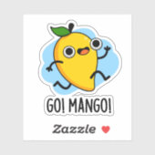 Go Mango Grappige Hardlopen Mango Pun Sticker (Vel)