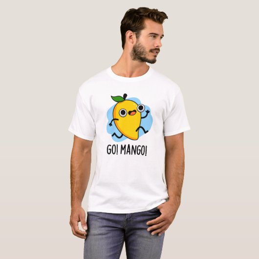 Go Mango Grappige Hardlopen Mango Pun T-shirt (Voorkant volledig)