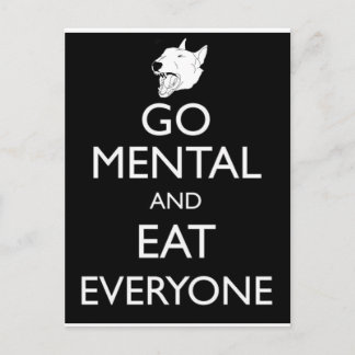 Go Mental Bull Terrier Briefkaart