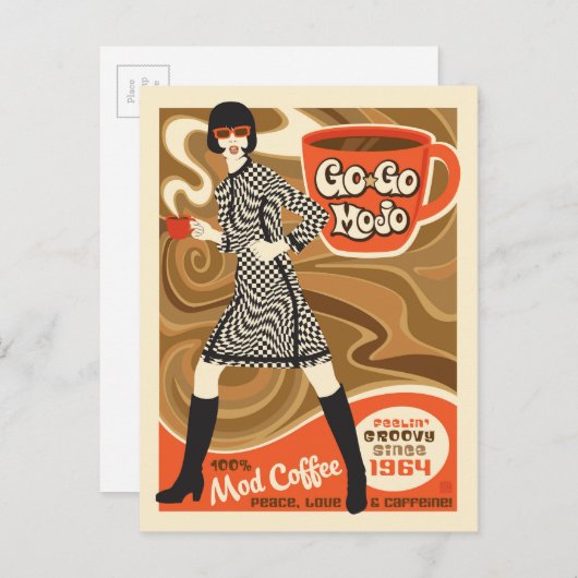 Go Mojo Coffee Briefkaart (Voorkant / Achterkant)