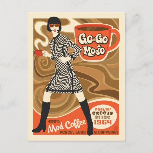 Go Mojo Coffee Briefkaart (Voorkant)