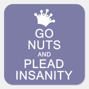 GO NUTS autocollants de couleur personnalisés