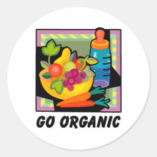 Go Organic Ronde Sticker