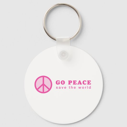 Go Peace (Roze) Sleutelhanger (Voorkant)