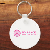 Go Peace (Roze) Sleutelhanger (Voorkant)