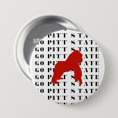 Go Pitt State Gorilla-knop Ronde Button 7,6 Cm (Voorkant /achterkant)