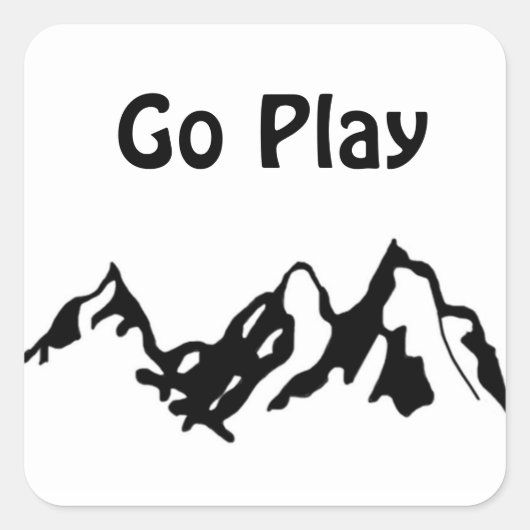Go Play Vierkante Sticker (Voorkant)