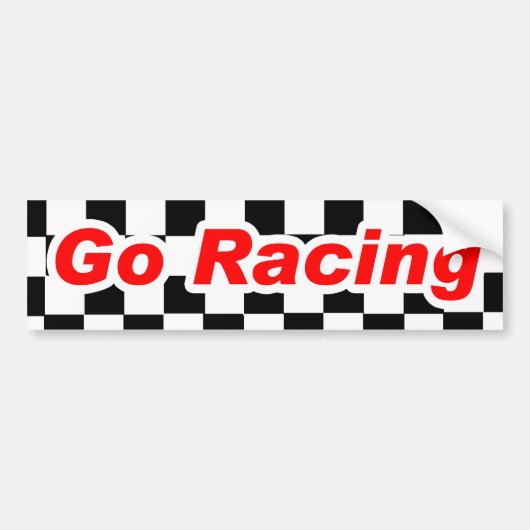 Go Racing Bumpersticker (Voorkant)