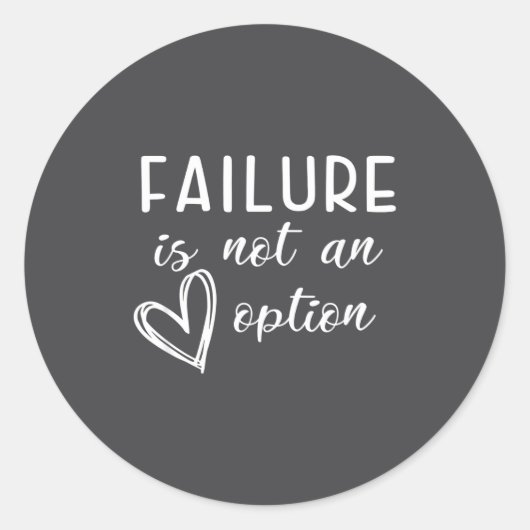 Go Red - Failure Is Not An Option  Ronde Sticker (Voorkant)