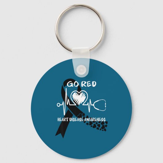 Go Red Heart Disease Awareness Month  Sleutelhanger (Voorkant)