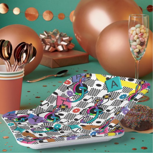Go Retro cocktailservet Papieren Bordje (Multi)