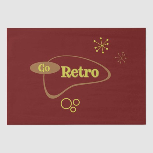 Go Retro MidCentury Modern Pattern Wrapping Paper Tissuepapier (Voorkant)
