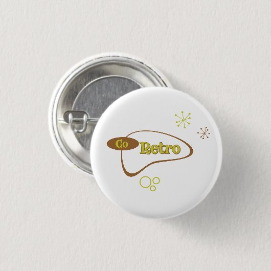 Go Retro MidCentury Modern Ronde Button 3,2 Cm (Voorkant /achterkant)