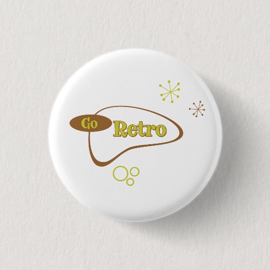 Go Retro MidCentury Modern Ronde Button 3,2 Cm (Voorkant)