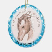 Go Riding Horse Céramique Ornement (Gauche)