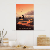 Go Rockpooling Seaside Travel Poster (Cuisine)
