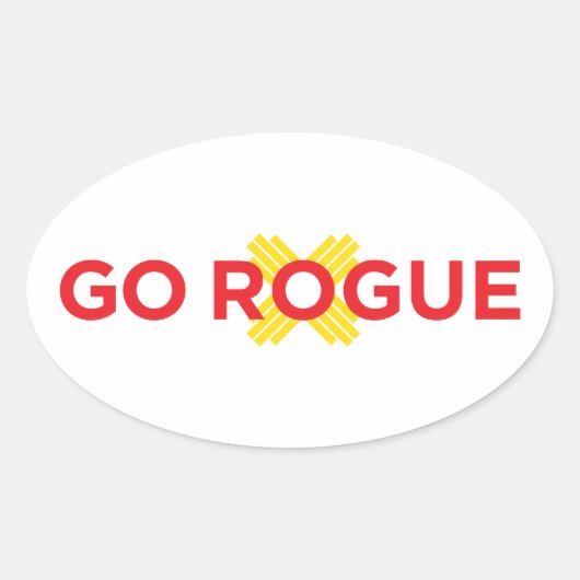 Go Rogue Oval Car Sticker (Voorkant)