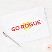 Go Rogue Oval Car Sticker (Envelop)