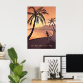 Go Roller Skating Travel Poster (Bureau à domicile)
