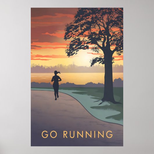 Go Running Travel Poster (Devant)