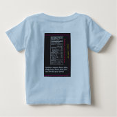 Go Sauce Baby T-shirt bleu clair avec ingrédients (Dos)