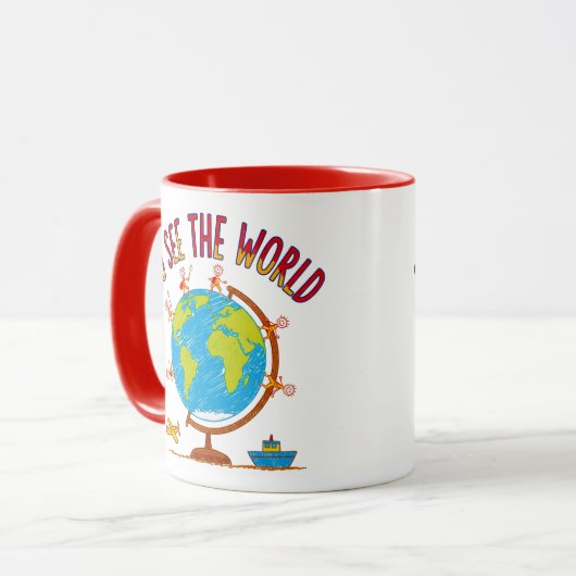 Go See The World Kids Travel Drawing Mok (Voorkant links)