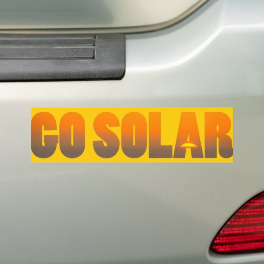 Go Solar Bumpersticker (Op auto)