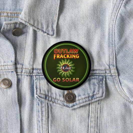 "GO SOLAR - Button van het Onrechtmatige Fracking" (In situ)