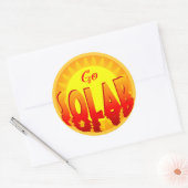 Go Solar Slogan Sticker (Envelop)
