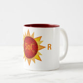 Go Solar Tweekleurige Koffiemok (Voorkant rechts)