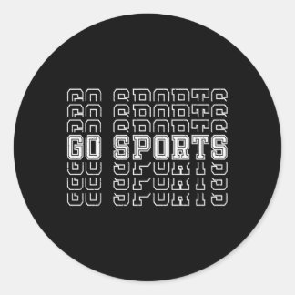 Go Sports Go Sports Go Team Football Ronde Sticker