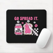 Go Spread It The Gospel Retro Funny Jar Floral Chr Muismat (Met muis)