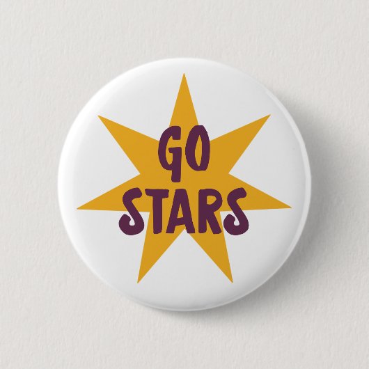 Go Stars Ronde Button 5,7 Cm (Voorkant)