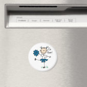 Go Team Blue Pom-pom girl Magnet (In Situ (Lave-vaisselle))