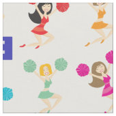 Go Team Combed Cotton Fabric Stof (Close Up)