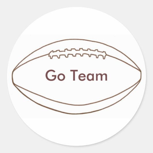 Go Team football Autocollants Outline (Devant)