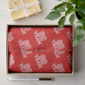 Go Team Word Art in het rood Tissuepapier (Geschenk)