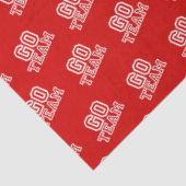 Go Team Word Art in het rood Tissuepapier (Detail)